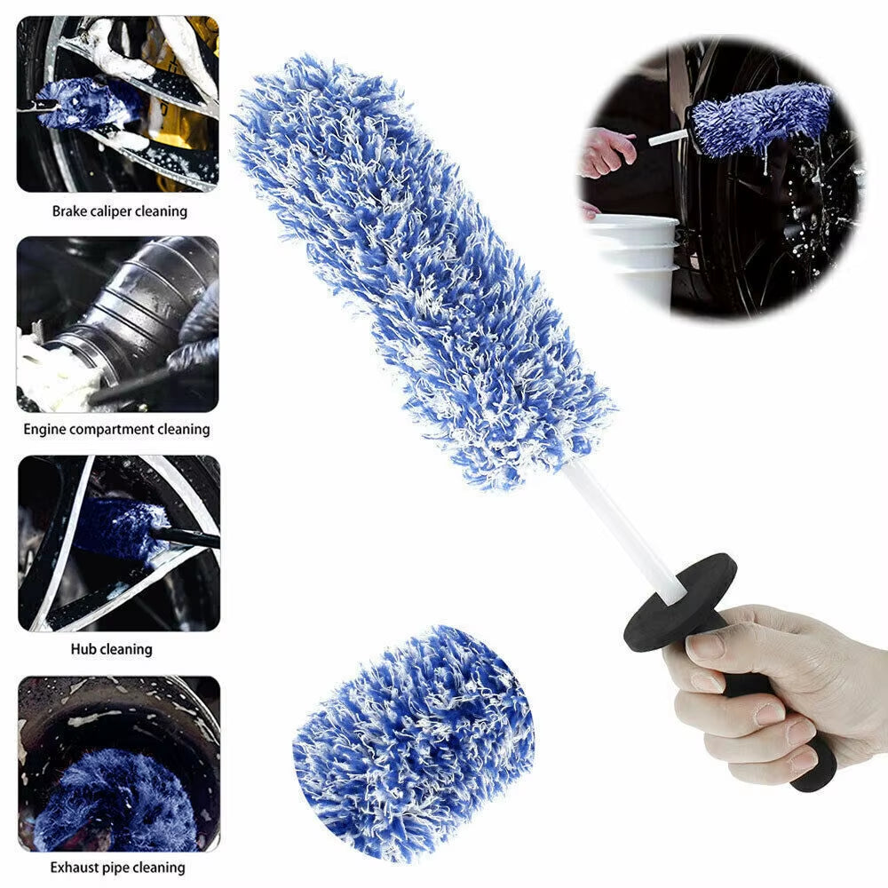 2Pcs WOOLLY WAND -MICROTOUGH MICROFIBRE ALLOY WHEEL BRUSH -NON METAL