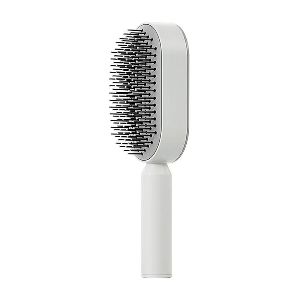 Self Cleaning Hair Brush Air Cushion Detangling Mechanism Easy Clean Quick Use