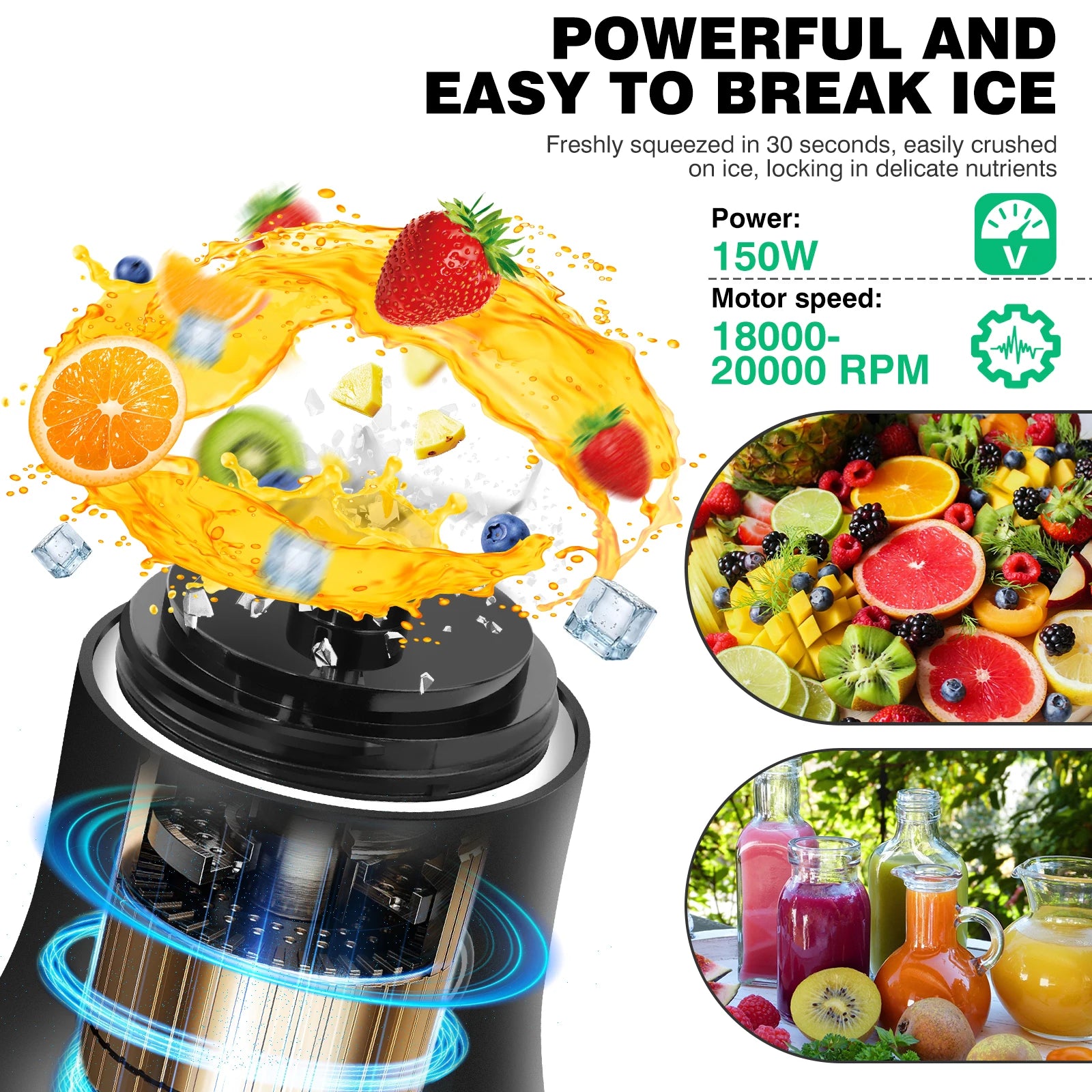 600Ml Portable Mini Blender,Usb Rechargeable Small Smoothie Blender,Large Capacity Travel Blender Portable Smoothies,Blends Ice