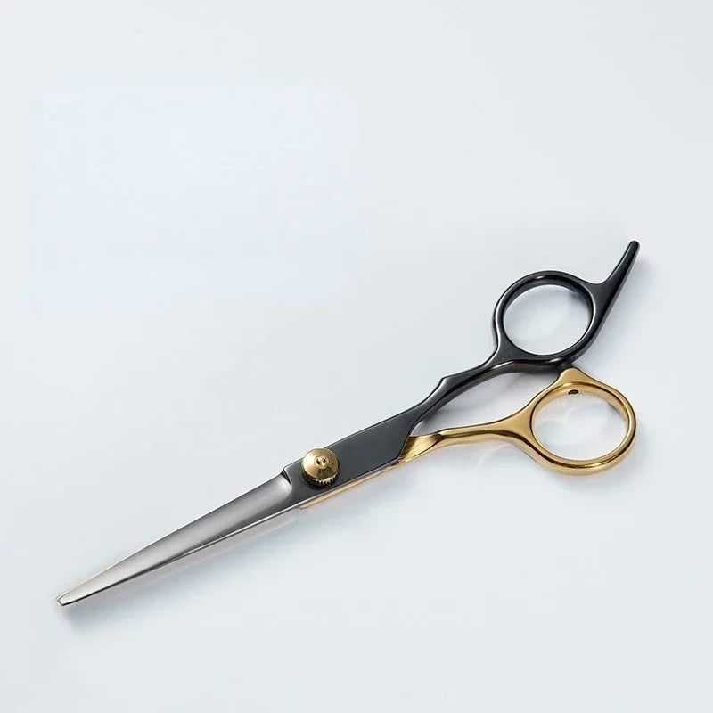 Professional Hair Cutting Scissors, Home Hair Cutting Barber/Salon Thinning Shears, Stainless Steel Hairdressing Black Golden